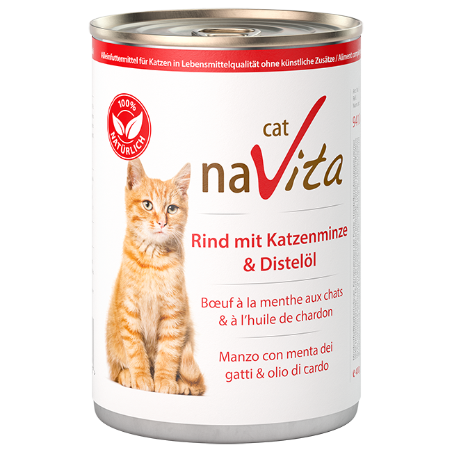 Manzo con menta dei gatti & olio di cadro 400g